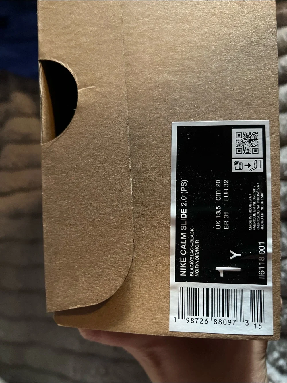 Nike Kids Black Slide Sandals - Cushioned Footbed